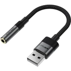 Перехідник USB-A --> 3.5 mm 15cm audio converter J13 Acefast чорний