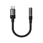 Аудіокабель ACEFAST J12 Type-C to 3.5mm female, nylon braid, 0,15m, Black