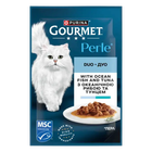 Вологий корм Purina Gourmet Perle Duo з океанічною рибою та тунцем 85 г