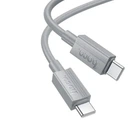 PD Кабель HOCO X107 Favor 60W charging data cable Type-C to Type-C 1m Gray