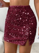 Юбка SHEIN S Бордовый sz2312164470698000