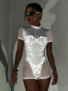Комбінезон SHEIN L Білий sz2304066357778028