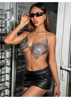 Топ SHEIN S Черный sz2312043302045236
