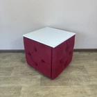 Пуф-трансформер 5в1 Остін-1 зі столиком червоний біла аляска рама чорна Mangalzavod