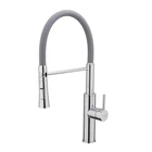 Смеситель для кухни Frap F4452-6 с гибким изливом, серый/хром