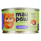 Влажный корм для кошек MAU PAW с курицей и печенью 100 г
