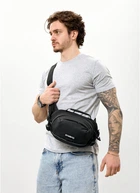 Чоловіча тканинна сумка бананка через плече SAMBAG Чорний (54950301517)