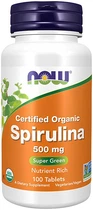 Натуральна добавка Now Foods Spirulina Спіруліна 500 мг таблетки