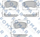Гальмівні колодки (набір) FOMAR FO932381 KIA Sportage, Magentis, Soul, Optima; Hyundai Sonata, Coupe, Elantra, Tucson 1FE0058101, 45022SNBE01, 581011FE00