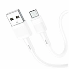 Кабель USB Micro 1м 2.4А Hoco X83 білий для заряджання та передачі даних з PVC з чотирма жилами