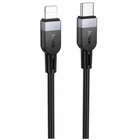 Кабель USB Type-C to Lightning 27W 3м чорний Hoco X109 силіконовий для заряджання iPhone iPad