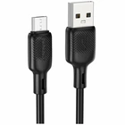 Кабель USB Micro 2.4A 2м силиконовый черный Borofone BX113 для зарядки и передачи данных