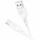 Кабель USB Micro 2.4A 1м силиконовый белый для зарядки и передачи данных Borofone BX113