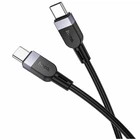 Кабель USB Type-C to Type-C 60W 1м черный Hoco X109 силиконовый для зарядки и передачи данных