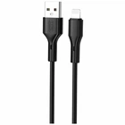 Кабель USB Lightning 2.4A 1м чорний для заряджання та передачі даних XO NB230 Rock Series