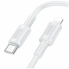 Кабель USB Type-C to Lightning 27W 1м PVC белый Borofone BX111 для зарядки и передачи данных