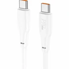 Кабель USB Type-C 100W 2м Hoco X93 Force білий для швидкого заряджання та передачі даних