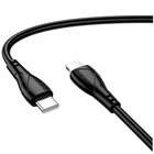 Кабель USB Borofone BX121 Type-C to Lightning 27W 1м Черный для быстрой зарядки и передачи данных
