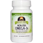Омега-3 із морських водоростей для веганів Source Naturals (Non-fish Omega-3) 30 капсул SNS02591
