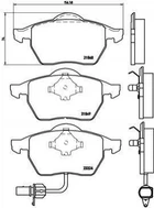Гальмівні колодки BREMBO P85060 Ford Galaxy; Volkswagen Sharan YM212K021AA, 95VWX2K021BA, 7M3698151