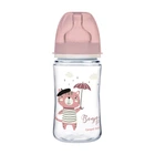 Пляшечка для годування Canpol babies Bonjour Paris з широким отвором 240 мл Рожева (35/232_pin)