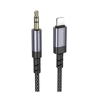 Аудіокабель BOROFONE BL24 iP to 3.5mm male, nylon braid, 1m, Metal Grey