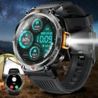 Смарт часы S100 LIGE mart watch с фонариком Bluetooth звонки и измерение пульса