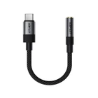 Переходник ACEFAST J12 Type-C to 3.5mm female nylon braid 0.15m Black (6974316285281)