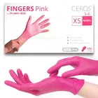 Рукавички нітрилові CEROS Fingers Pink XS 100 шт