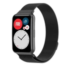 Миланский магнитный ремешок Primolux для смарт-часов Huawei Watch Fit / Fit SE (TIA-B09, TIA-B29, STA-B39) - Black