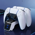 Док станция зарядная Aolion для PS5 DualSense 2 контролеры быстрое заряжение 2 часы LED підсвітка защита подставка для геймпадів