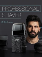 Шейвер для гоління Електробритва чоловіча VGR SHAVER Бритва для гоління електрична, тример для бороди, шейвер для голови з LED дисплеем, тример для гоління 5Вт