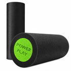 Массажний ролик (ролер) гладкий PowerPlay 4021 Fitness Roller Чорно-зелений (30x15см.)