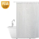 Шторка для душа tatkraft chrystal 3d ефект з кільцями 12 шт 180x180см 18129 Tatkraft