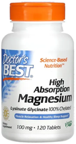 Магній хелатний Doctor's Best High Absorption Magnesium 100 мг 120 таблеток (753950000254)