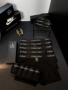 Мужские трусы боксеры Calvin Klein набор 5 шт M Черный (CK360)