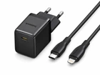 Мережевий зарядний пристрій Baseus Palm Fast Charger Type-C 20W with Cable Type-C to Lightning E0116401 Black