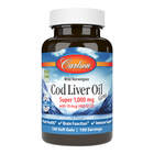 Жир із печінки Норвезької Тріски, 1000 мг, Cod Liver Oil, Carlson, 100 капсул