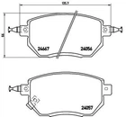 Комплект гальмівних колодок BREMBO P56051 Infiniti M, FX, G; Nissan Murano 41060CA090, 41060CA093, 41060CA092