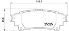 Гальмівні колодки BREMBO P83132 Lexus GS, IS 0446630312, 0446630290, 0446630282