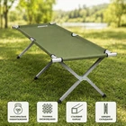 Туристическая раскладушка Ranger Military Steel — походная кровать для отдыха и кемпинга RA5518