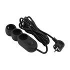 Удлинитель сетевой 3 розетки 3 метра 2E Plus Power Extension 3 Type F 3m 10A Black