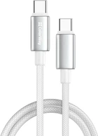 Кабель Type-C-Type-C 2м Colorway zinc alloy braided) (PD Fast Charging 100W) 5А, білий (CW-CBPDCC099-WT)