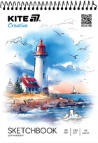 Скетчбук для акварелі Kite Creative на спіралі А5 20 аркушів (K-1283)