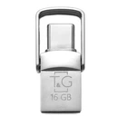 USB-накопитель c Type C 3.0 флешка на 16Gb T&G 104 Metal series Silver