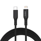 Дата кабель USB-C to Lightning 1.8m MFi PD20W braided black Choetech (XCL-1021-BK)