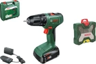 Набір Акумуляторний дриль-шуруповерт Bosch EasyDrill 18V-38 (1 x 2 Ah) + AL18V-20 + кейс + Набір приладдя Bosch X-Line 33 (06039D8003/2607019325)