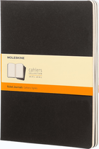 Набір зошитів Moleskine Cahier Чорний в лінійку 19 x 25 см 120 сторінок 3 шт (9788883705014)