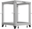 Серверна стійка Lanberg Open Rack 19" 12U 600x600-1100 Grey (OR01-6112-S)