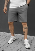 Шорты Мужские Стаф Серые Трикотажные С Логотипом Спортивные Staff Dje Gray Logo M (393488)